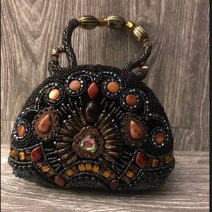 Vintage Beaded Clutch Handbag Bag Purse